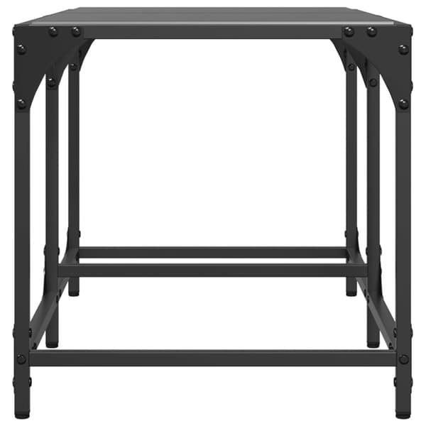 vidaXL Soffbord med svart glasskiva 78,5x40x40 cm stål
