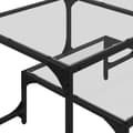 Miniatyrbillede 9 af 10: vidaXL sofabord med transparent glastop 98,5x50x45 cm stål