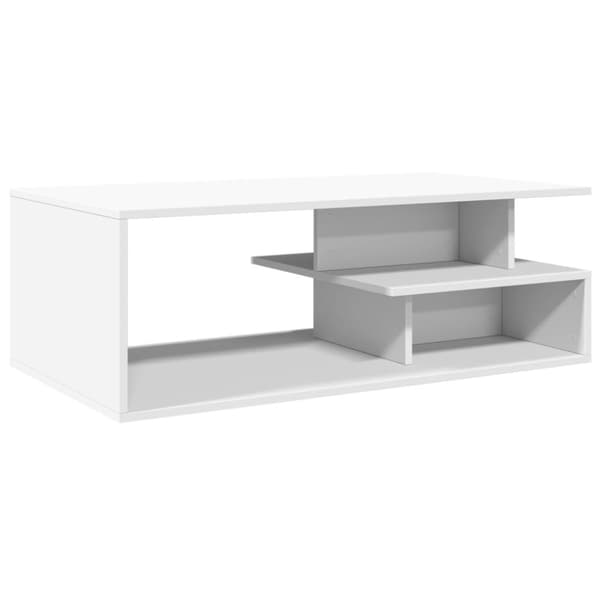 vidaXL Salongbord hvit 102x55x35 cm konstruert tre