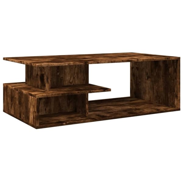vidaXL sofabord 102x55x35 cm konstrueret træ røget egetræsfarve