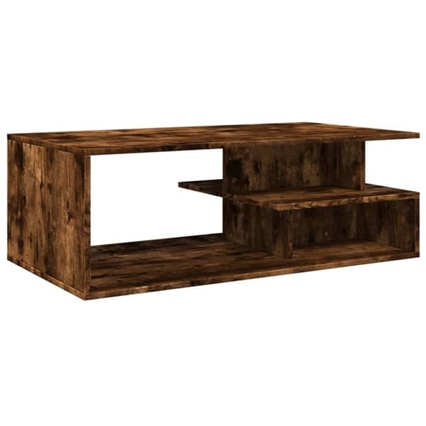 vidaXL sofabord 102x55x35 cm konstrueret træ røget egetræsfarve
