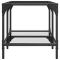 Miniatyrbillede 6 af 10: vidaXL sofabord med transparent glastop 78,5x40x40 cm stål