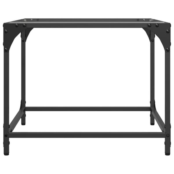 vidaXL Soffbord med transparent glasskiva 50x50x40 cm stål