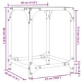 Miniatyrbilde 10 av 10: vidaXL Sofabord med gjennomsiktig glassplate 30x30x40 cm stål