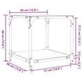Miniatyrbilde 10 av 10: vidaXL Sofabord med gjennomsiktig glassplate 2 stk 40x40x40 cm stål