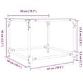 Miniatyrbillede 9 af 9: vidaXL sofabord med transparent glastop 50x50x40 cm stål
