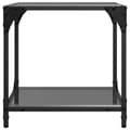 Miniatyrbillede 6 af 10: vidaXL sofaborde med sort glastop 2 stk 40x40x40 cm stål