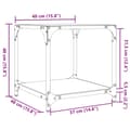Miniatyrbillede 10 af 10: vidaXL sofaborde med sort glastop 2 stk 40x40x40 cm stål