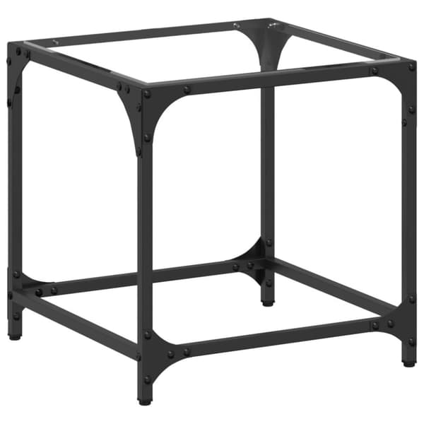 vidaXL Sofabord med gjennomsiktig glassplate 40x40x40 cm stål