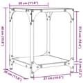 Miniatyrbillede 10 af 10: vidaXL sofaborde med sort glastop 2 stk 30x30x40 cm stål