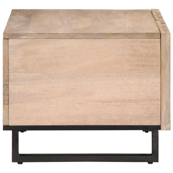 vidaXL Soffbord vit 80x51x40 cm massivt mangoträ