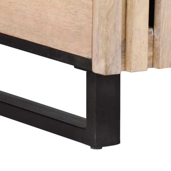vidaXL Soffbord vit 80x51x40 cm massivt mangoträ