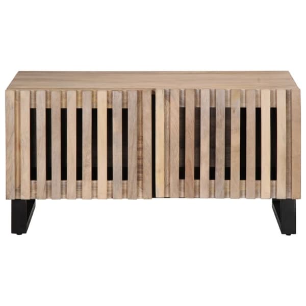 vidaXL Soffbord vit 80x51x40 cm massivt mangoträ