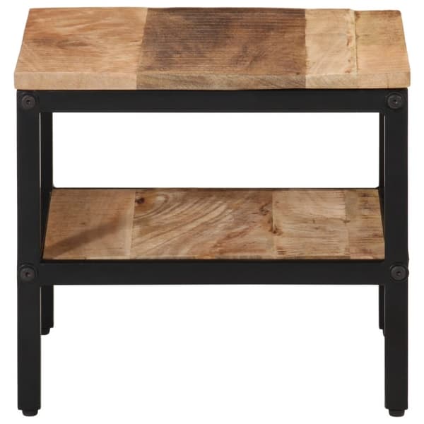 vidaXL sofabord 35x35x30 cm massivt ru mangotræ