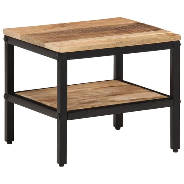 vidaXL sofabord 35x35x30 cm massivt ru mangotræ