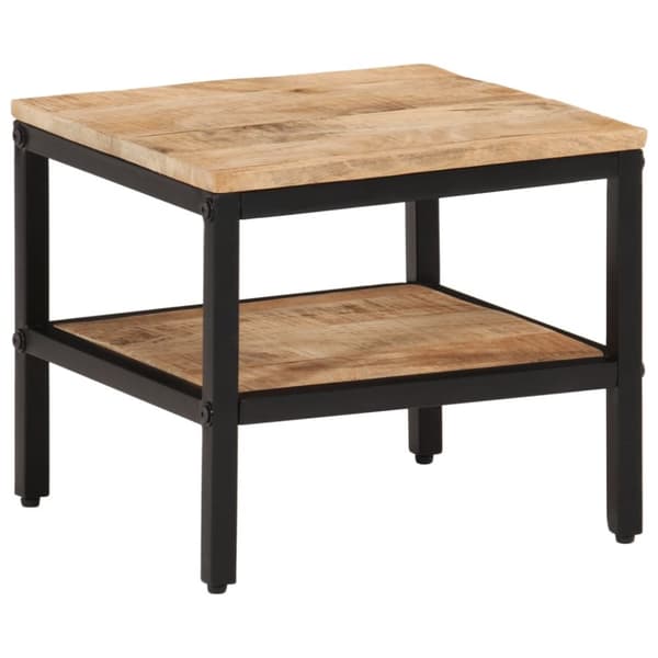 vidaXL sofabord 35x35x30 cm massivt ru mangotræ
