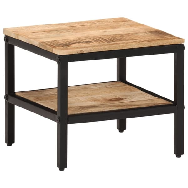 vidaXL sofabord 35x35x30 cm massivt ru mangotræ