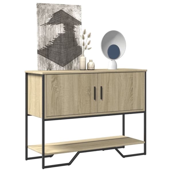 vidaXL konsolbord 100x35x74,5 cm konstrueret træ sonoma-eg