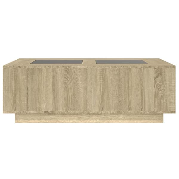 vidaXL sofabord med Infinity LED-lys 116x69x40 cm sonoma-eg