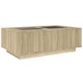 Miniatyrbillede 9 af 11: vidaXL sofabord med Infinity LED-lys 116x69x40 cm sonoma-eg