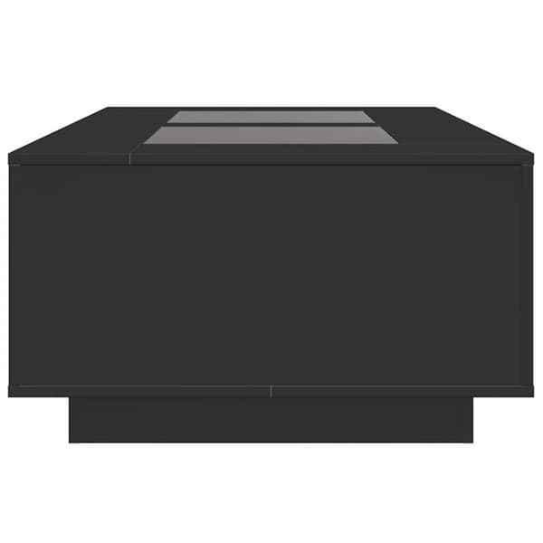 vidaXL sofabord med Infinity LED-lys 116x69x40 cm sort