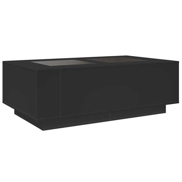 vidaXL sofabord med Infinity LED-lys 116x69x40 cm sort