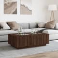 Miniatyrbillede 5 af 11: vidaXL sofabord med Infinity LED-lys 116x69x40 cm brun egetræsfarve