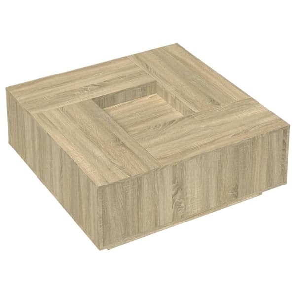 vidaXL Salongbord sonoma eik 100x100x40 cm konstruert tre