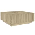 Miniatyrbilde 8 av 10: vidaXL Salongbord sonoma eik 100x100x40 cm konstruert tre