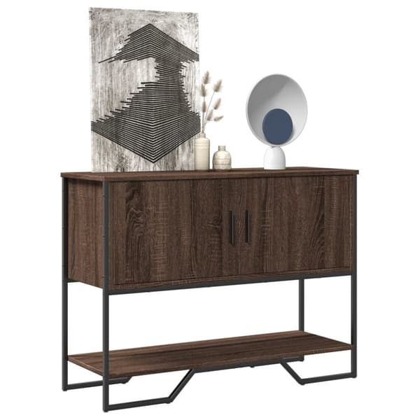 vidaXL Konsollbord brun eik 100x35x74,5 cm konstruert tre