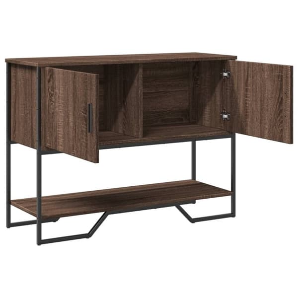 vidaXL Konsollbord brun eik 100x35x74,5 cm konstruert tre