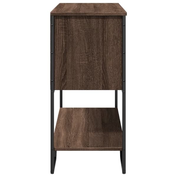vidaXL Konsollbord brun eik 100x35x74,5 cm konstruert tre