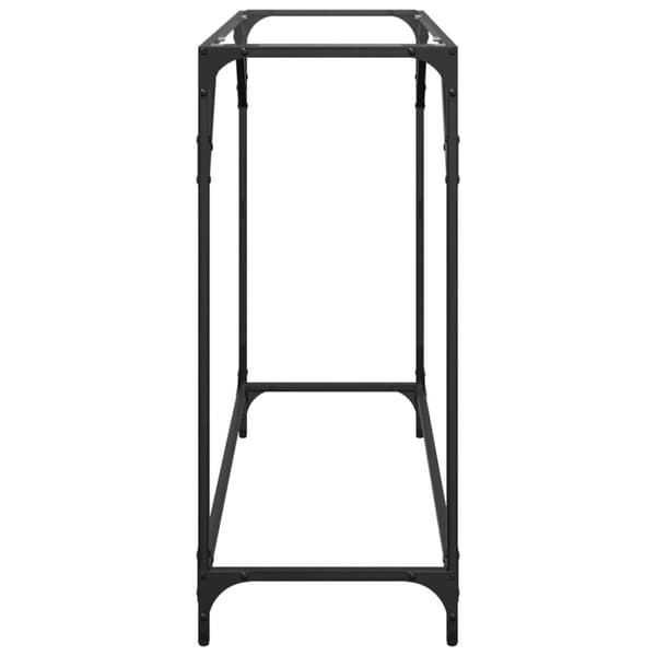 vidaXL Konsolbord med transparent glasskiva 98x35x81 cm stål