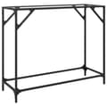 Miniatyrbild 7 av 11: vidaXL Konsolbord med transparent glasskiva 98x35x81 cm stål