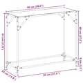 Miniatyrbild 10 av 11: vidaXL Konsolbord med transparent glasskiva 98x35x81 cm stål
