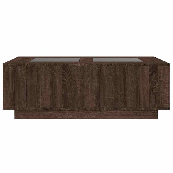 vidaXL Salongbord med Infinity LED brun eik 116x69x40 cm