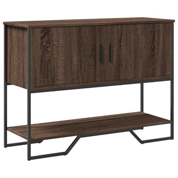 vidaXL konsolbord 100x35x74,5 cm konstrueret træ brun egetræsfarve