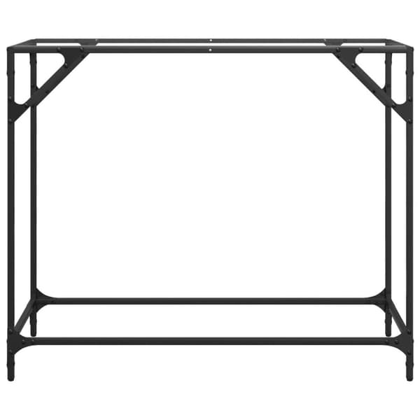 vidaXL konsolbord med transparent glastop 98x35x81 cm stål