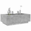 Miniatyrbillede 6 af 11: vidaXL sofabord med Infinity LED-lys 116x69x40 cm betongrå