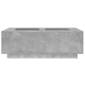Miniatyrbillede 7 af 11: vidaXL sofabord med Infinity LED-lys 116x69x40 cm betongrå
