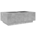 Miniatyrbillede 9 af 11: vidaXL sofabord med Infinity LED-lys 116x69x40 cm betongrå