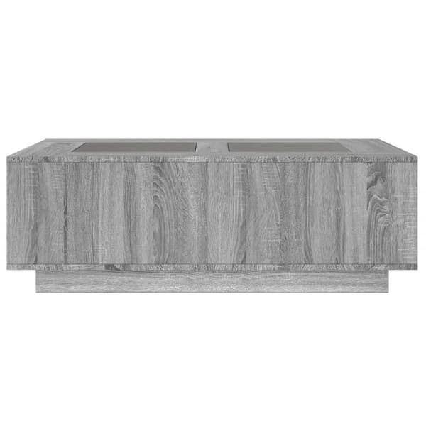 vidaXL sohvapöytä Infinity LED-valoilla harmaa Sonoma 116x69x40 cm