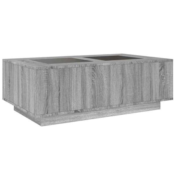 vidaXL sohvapöytä Infinity LED-valoilla harmaa Sonoma 116x69x40 cm