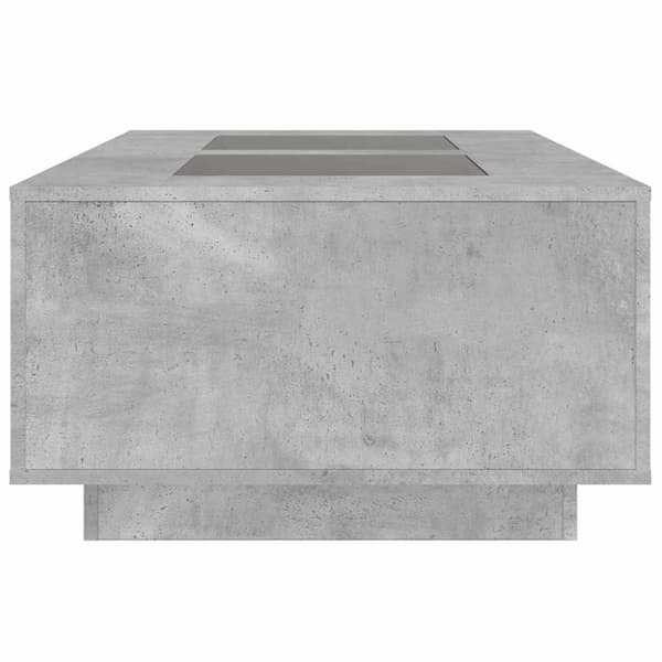 vidaXL Salongbord med Infinity LED betonggrå 116x69x40 cm