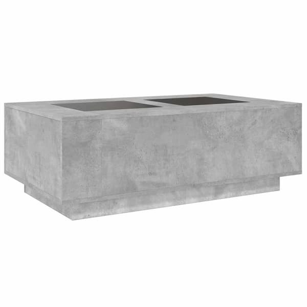 vidaXL Salongbord med Infinity LED betonggrå 116x69x40 cm