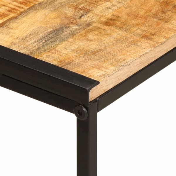 vidaXL Satsbord 3 delar massivt grovt mangoträ