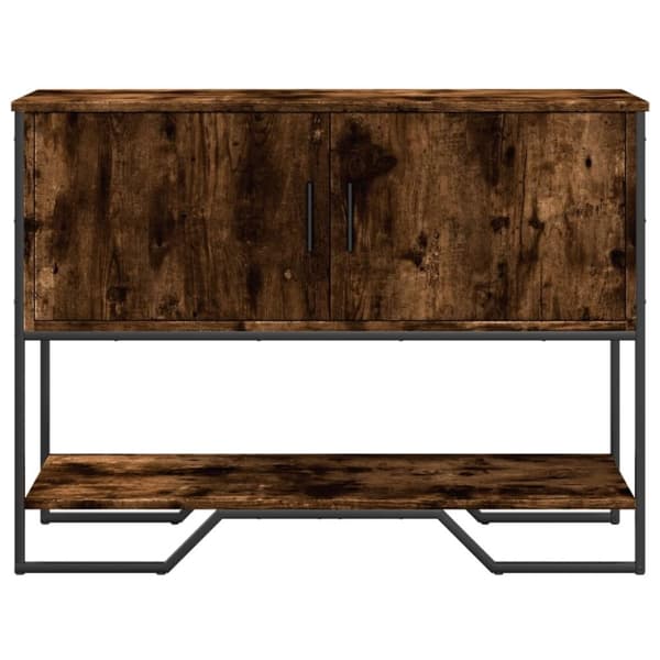 vidaXL Konsollbord røkt eik 100x35x74,5 cm konstruert tre