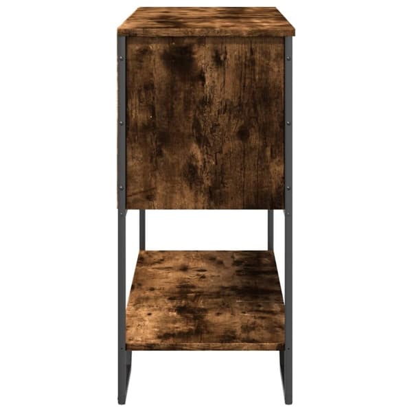 vidaXL Konsollbord røkt eik 100x35x74,5 cm konstruert tre