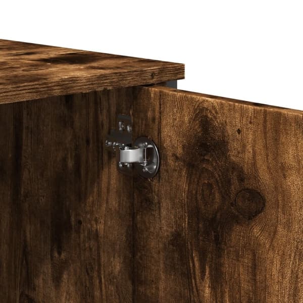vidaXL Konsollbord røkt eik 100x35x74,5 cm konstruert tre