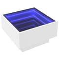 Miniatyrbillede 4 af 11: vidaXL sofabord med LED-lys 50x50x30 cm konstrueret træ hvid